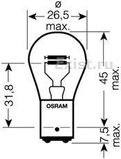 Osram (7225) Лампа, противотуманные . задние фонари