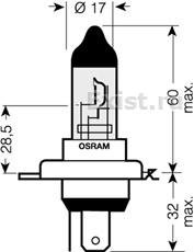 Osram 64193ALS  Лампа накаливания, противотуманная фара